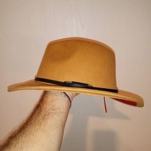 Woman's Hat Rodeo Tan Brown Western With Band One Size Fits Most. Feels Like